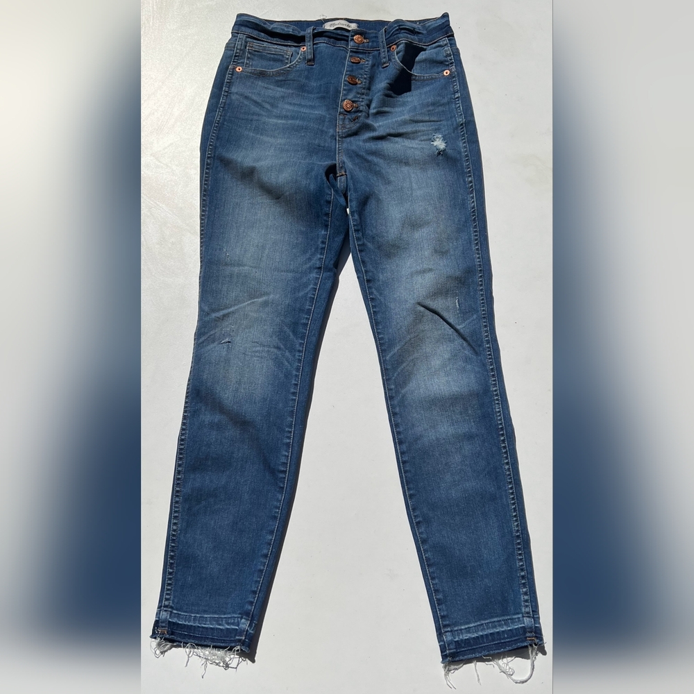 Madewell Women's Distressed Skinny Jeans - Blue